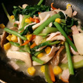さくら雪山's cooksnap of when they made ほうれん草とエリンギのバター炒め.