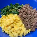 ★若にゃん's cooksnap of when they made 健康美人☆鯖そぼろの３色丼.
