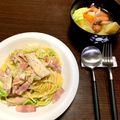Hkyo1205's cooksnap of when they made 簡単★キャベツとベーコンのクリームパスタ.