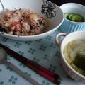らんぴん's cooksnap of when they made 紅ショウガとベーコンでピンクチャーハン★.