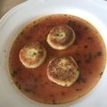 Yokchina's cooksnap of when they made じゃがいものお団子入り♪トマトスープ.