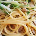 ちい19ゆ5's cooksnap of when they made 豚肉と茄子と水菜の簡単和風パスタ.