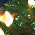 まーやん☆☆'s cooksnap of when they made 豆腐とほうれん草のお味噌汁.