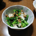 ramieru's cooksnap of when they made 新玉ねぎとのらぼう菜の納豆和え.