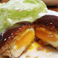 にこっ♪'s cooksnap of when they made とろっとろ半熟卵入りハンバーグ.