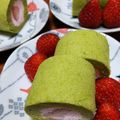 SORA○TUKI☆'s cooksnap of when they made 春色❁抹茶ベジロールケーキ（プチロール）.