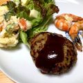 azusonomi's cooksnap of when they made 我が家の基本のハンバーグ☆乳製品不使用.