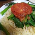 クックLJ2W4Q☆'s cooksnap of when they made 焼きトマトとほうれん草とツナの和風パスタ.