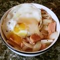 White_Bear's cooksnap of when they made バターじょうゆのハムバタ丼.