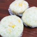 ぴこひろ's cooksnap of when they made コーンと青のりの蒸しパン♡離乳食・おやつ.