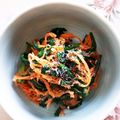 ♡こもれび♡'s cooksnap of when they made ニラと人参の胡麻味噌和え.