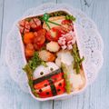 まよっちきっちん's cooksnap of when they made 簡単春の遠足キャラ弁☆てんとう虫とお友達.