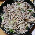 mk☆☆☆☆☆'s cooksnap of when they made 豚肉もやしとエリンギ 長ネギの中華炒め.