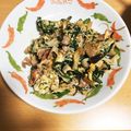 sniper0712's cooksnap of when they made ベーコンとキノコのニラ卵とじ.