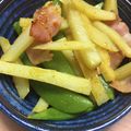 手抜きクック's cooksnap of when they made スナップえんどうと新じゃがのカレー炒め.