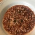 Yokchina's cooksnap of when they made 固くなったご飯でトマトリゾット♪.