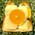 ひなコアラ's cooksnap of when they made ❂オレンジjuicy❂抹茶チーズトースト.