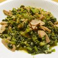 もんしゅしゅ's cooksnap of when they made 大根の葉っぱとベーコンの卵とじ.