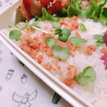 natu38's cooksnap of when they made 鮭フレークと かいわれ大根のおにぎり.