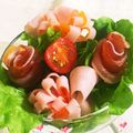 cdk14's cooksnap of when they made 簡単ベジート･生ハムの花✿②.