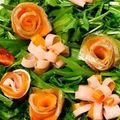 yamashio☆'s cooksnap of when they made 簡単ベジート･サーモンの花✿③.