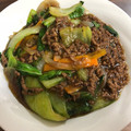 MEGU☆M's cooksnap of when they made 青梗菜と挽肉のオイスターソース炒め.