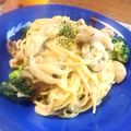 fl＊＊'s cooksnap of when they made 牛乳で♡鶏と野菜の和風クリームスパゲティ.