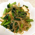 クックJZMPJF☆'s cooksnap of when they made 小松菜と厚揚げの春雨炒め.