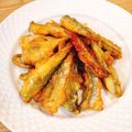 mikko6's cooksnap of when they made 小海老の天ぷらと小鰯の天ぷらセット.