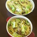 いよかんだいすき's cooksnap of when they made 簡単キノコとキャベツの和風スパ.