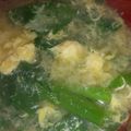クック9OZYVF☆'s cooksnap of when they made 三つ葉のたまごとじのお味噌汁.