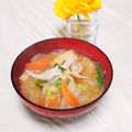 めみたん☆'s cooksnap of when they made 野菜たっぷりしみしみ白菜のお味噌汁.