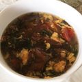 トリまる's cooksnap of when they made もずく酢でサンラータン風スープ.