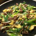 ゆうろくろう's cooksnap of when they made 俺流！葉にんにくと豚肉の玉子炒め.