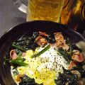 tubachi's cooksnap of when they made ほうれん草ベーコンの巣ごもり玉子♪.