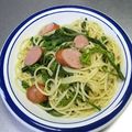 ☆ありか358☆'s cooksnap of when they made ＊菜の花とウインナーの昆布茶パスタ＊.