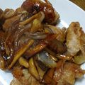 mii2002's cooksnap of when they made 豚小間としめじのニンニク醤油炒め.
