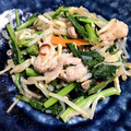 ねーこねこ's cooksnap of when they made 豚とかき菜(菜花でも可)のオイスター炒め.
