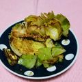 料理好き独身男子's cooksnap of when they made あまっ♡ガーリックキャベツステーキ♪.
