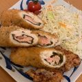 tama728's cooksnap of when they made ♪ささみのたらこチーズロールフライ♪.