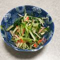 こむぎぱくぱく's cooksnap of when they made 生でシャキシャキ！水菜とカニカマの酢の物.