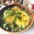 YUKIKI☆'s cooksnap of when they made ささっと！ゆで卵とあおさの味噌汁♪.