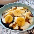 ねこねこ料理長's cooksnap of when they made 黒蜜きな粉かけバナナヨーグルト.