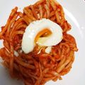 クック07ZL40☆'s cooksnap of when they made 超簡単！ナポリタン風焼うどんonチン玉♪.