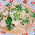 hanemakoo's cooksnap of when they made 簡単白だし鶏うどん.