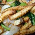 料理人クマ's cooksnap of when they made 青梗菜と油揚げの炒め物.