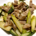 岡藤とろろ's cooksnap of when they made アスパラと豚肉のマヨ炒め.
