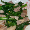 Yount's cooksnap of when they made 農家の食卓〜のらぼう菜とベーコンの炒め物.