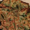 ぴっぐぱぁる's cooksnap of when they made 米粉が入ったもちもち☆豚ニラチヂミ.
