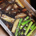 mioly's cooksnap of when they made 揚げない煮ないアスパラとナスの煮浸し風.